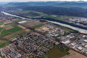Vue aérienne de Quartier Herten in Rheinfelden dans le département Bade-Wurtemberg, Allemagne