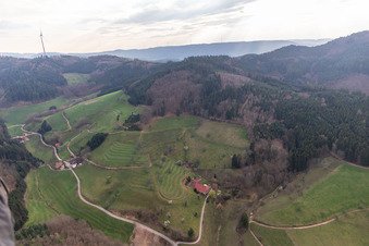 Vue aérienne de Prinzbach à Biberach dans le département Bade-Wurtemberg, Allemagne