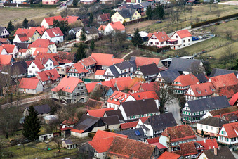 Seebach dans le département Bas Rhin, France vue d'en haut