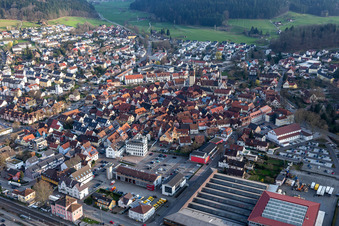 Vue oblique de Haslach im Kinzigtal dans le département Bade-Wurtemberg, Allemagne
