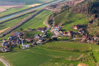 Vue aérienne de Ferme avicole Zapf à Gengenbach dans le département Bade-Wurtemberg, Allemagne