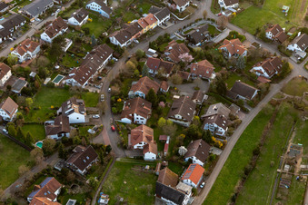 Vue aérienne de Im Ries, Im Laulesgarten de l'est à le quartier Fessenbach in Offenburg dans le département Bade-Wurtemberg, Allemagne