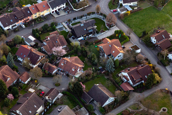 Vue aérienne de Im Ries, Im Laulesgarten du nord-est à le quartier Fessenbach in Offenburg dans le département Bade-Wurtemberg, Allemagne