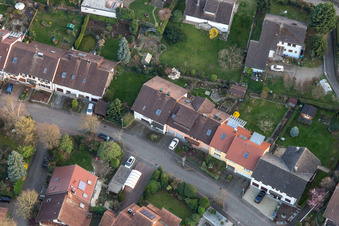 Vue aérienne de Dans le Laulesgarten depuis le nord à le quartier Fessenbach in Offenburg dans le département Bade-Wurtemberg, Allemagne
