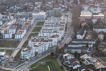 Vue aérienne de Dans le fil de soie à Offenburg dans le département Bade-Wurtemberg, Allemagne