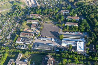Vue aérienne de Campus Est du KIT à le quartier Rintheim in Karlsruhe dans le département Bade-Wurtemberg, Allemagne
