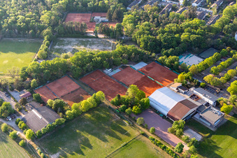 Vue aérienne de SC Karlsruhe eV à le quartier Hagsfeld in Karlsruhe dans le département Bade-Wurtemberg, Allemagne
