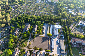 Photographie aérienne de Campus Est du KIT à le quartier Rintheim in Karlsruhe dans le département Bade-Wurtemberg, Allemagne