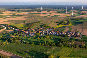 Vue aérienne de Hergersweiler dans le département Rhénanie-Palatinat, Allemagne