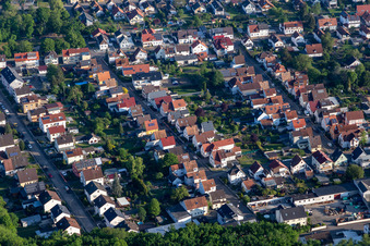 Vue oblique de Kandel dans le département Rhénanie-Palatinat, Allemagne