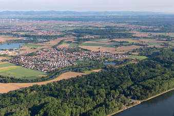 Photographie aérienne de Leimersheim dans le département Rhénanie-Palatinat, Allemagne
