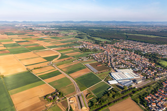 Vue oblique de Bellheim dans le département Rhénanie-Palatinat, Allemagne