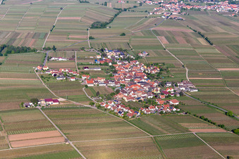 Vue aérienne de Flemlingen dans le département Rhénanie-Palatinat, Allemagne