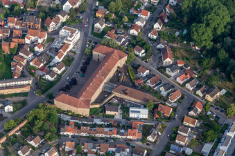 Vue aérienne de Ensemble de bâtiments du musée du Musée allemand de la route eV à Germersheim dans le département Rhénanie-Palatinat, Allemagne