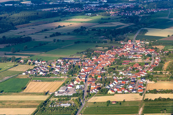 Vue aérienne de Schweighofen dans le département Rhénanie-Palatinat, Allemagne