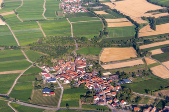 Vue oblique de Quartier Oberhofen in Pleisweiler-Oberhofen dans le département Rhénanie-Palatinat, Allemagne