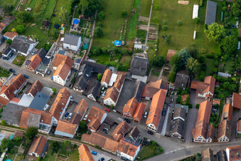 Gänsried à Freckenfeld dans le département Rhénanie-Palatinat, Allemagne hors des airs