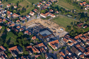 Seebach dans le département Bas Rhin, France vue du ciel