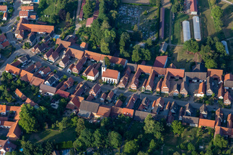 Enregistrement par drone de Seebach dans le département Bas Rhin, France