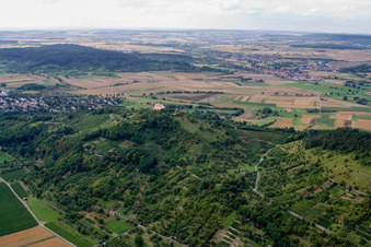 Vue aérienne de Chapelle Wurmlinger - Chapelle Saint-Remi dans le quartier Rottenburg am Neckar à Tübingen à Rottenburg am Neckar dans le département Bade-Wurtemberg, Allemagne