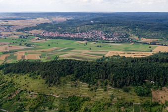 Vue aérienne de Du sud à le quartier Unterjesingen in Tübingen dans le département Bade-Wurtemberg, Allemagne
