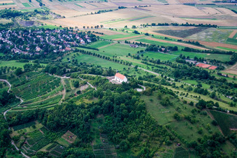 Photographie aérienne de Chapelle Wurmlinger - Chapelle Saint-Remi dans le quartier Rottenburg am Neckar à Tübingen à Rottenburg am Neckar dans le département Bade-Wurtemberg, Allemagne