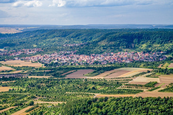 Vue aérienne de Du sud à le quartier Kayh in Herrenberg dans le département Bade-Wurtemberg, Allemagne