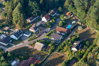 Vue oblique de Chemin rocailleux à Ludwigswinkel dans le département Rhénanie-Palatinat, Allemagne