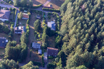 Vue aérienne de Au Sägmühlweiher depuis le nord-ouest à Ludwigswinkel dans le département Rhénanie-Palatinat, Allemagne