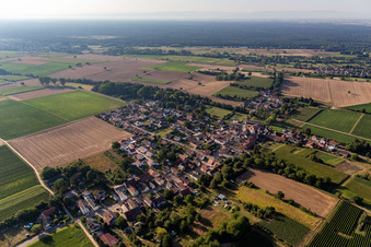 Vue aérienne de Niederotterbach dans le département Rhénanie-Palatinat, Allemagne