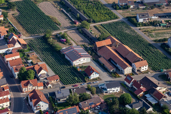 Vue aérienne de Asperges Franz Ohmer à Rheinzabern dans le département Rhénanie-Palatinat, Allemagne