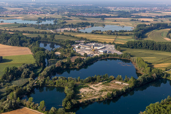 Vue aérienne de Béton à doigts à Kuhardt dans le département Rhénanie-Palatinat, Allemagne