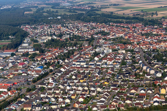 Vue oblique de Rülzheim dans le département Rhénanie-Palatinat, Allemagne