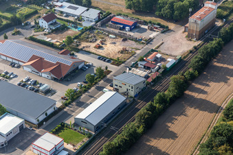 Vue aérienne de Technologie des chaussures orthopédiques à Rheinzabern dans le département Rhénanie-Palatinat, Allemagne