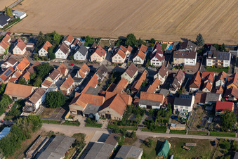 Saarstraße à Kandel dans le département Rhénanie-Palatinat, Allemagne vue du ciel