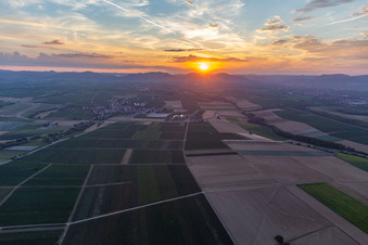 Vue aérienne de Nouvelle rocade à Impflingen dans le département Rhénanie-Palatinat, Allemagne