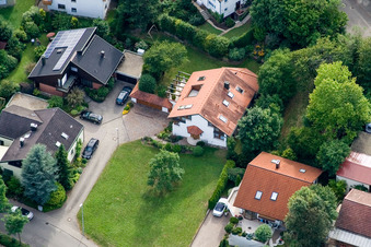 Vue aérienne de Luitgardweg à Herrenberg dans le département Bade-Wurtemberg, Allemagne