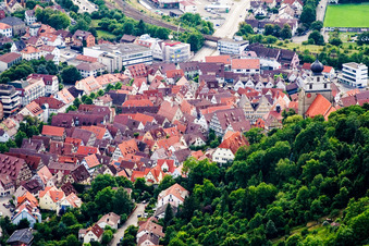 Vue aérienne de Vieille ville à Herrenberg dans le département Bade-Wurtemberg, Allemagne