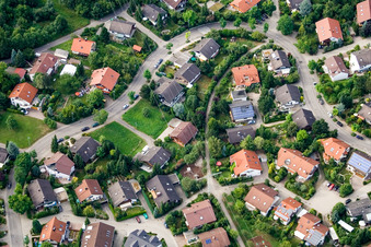 Vue aérienne de Ehbühl, Kirchhalde à Herrenberg dans le département Bade-Wurtemberg, Allemagne