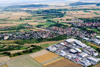 Vue aérienne de Parc industriel de Hagenring à le quartier Altingen in Ammerbuch dans le département Bade-Wurtemberg, Allemagne