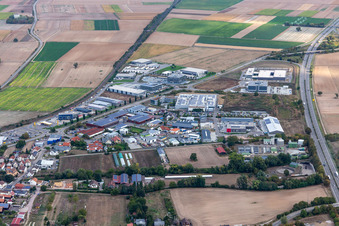 Vue aérienne de Zone industrielle Nord à Rülzheim dans le département Rhénanie-Palatinat, Allemagne