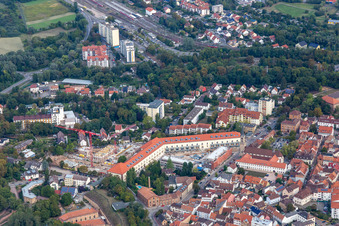 Vue aérienne de Ancienne caserne Stenel à Germersheim dans le département Rhénanie-Palatinat, Allemagne