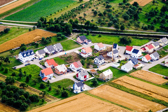 Vue aérienne de Nouvelle zone de développement à le quartier Altingen in Ammerbuch dans le département Bade-Wurtemberg, Allemagne
