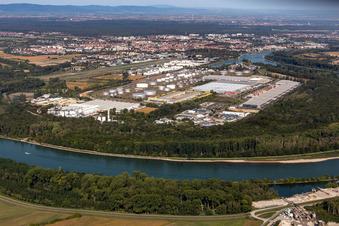 Vue aérienne de Saint-Gobain Isover à Speyer dans le département Rhénanie-Palatinat, Allemagne