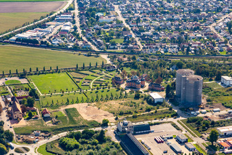Vue aérienne de Ermitage à Waghäusel dans le département Bade-Wurtemberg, Allemagne