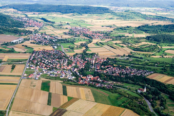 Vue aérienne de Du nord à le quartier Poltringen in Ammerbuch dans le département Bade-Wurtemberg, Allemagne
