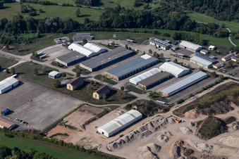 Vue aérienne de Ancienne caserne de Salm à Philippsburg dans le département Bade-Wurtemberg, Allemagne