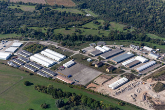 Vue aérienne de Ancienne caserne de Salm à Philippsburg dans le département Bade-Wurtemberg, Allemagne