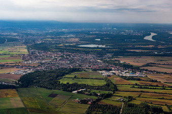 Quartier Hochstetten in Linkenheim-Hochstetten dans le département Bade-Wurtemberg, Allemagne d'en haut