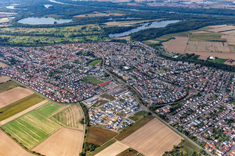 Quartier Hochstetten in Linkenheim-Hochstetten dans le département Bade-Wurtemberg, Allemagne depuis l'avion
